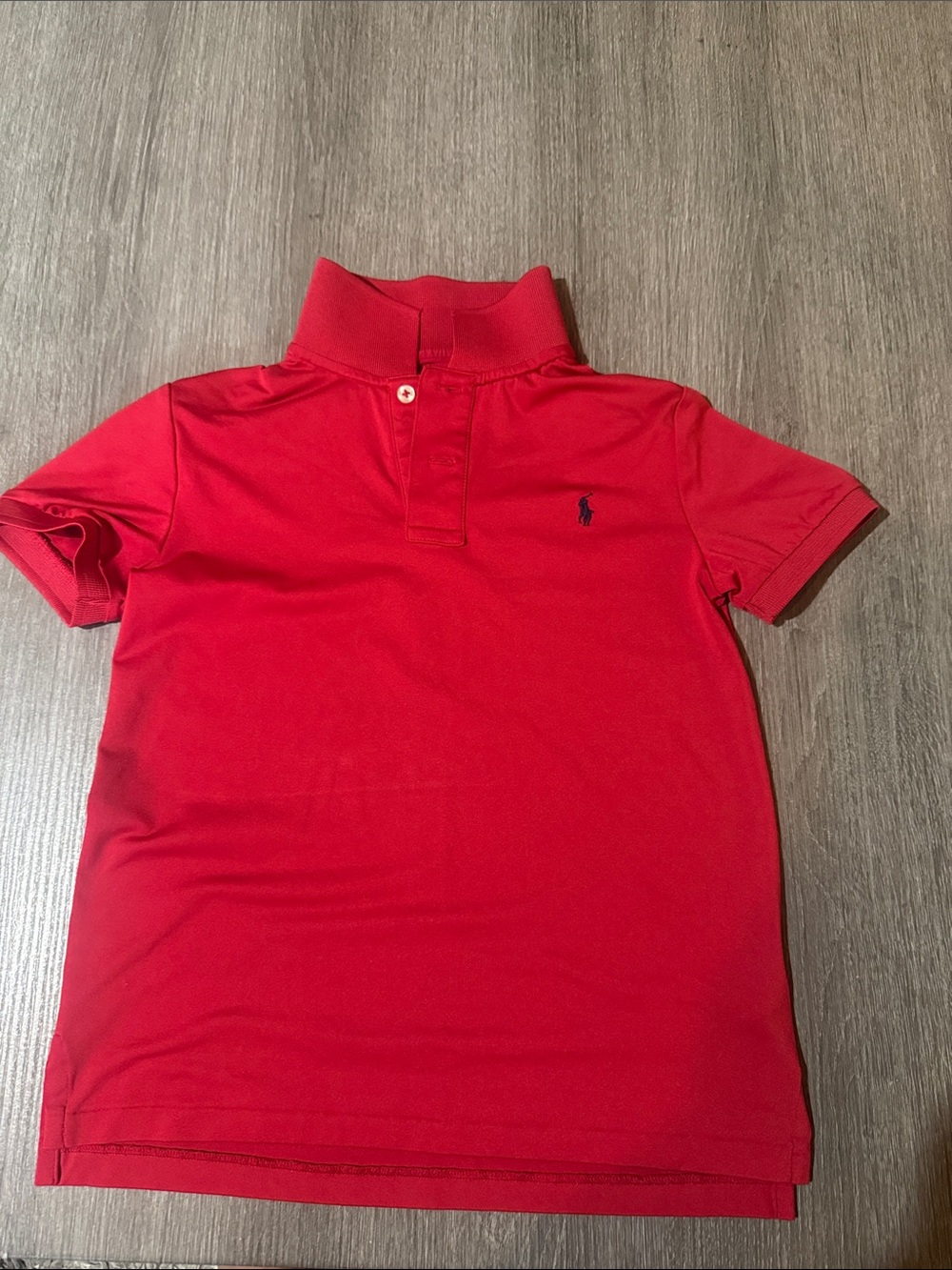Polo by Ralph Lauren Red Short Sleeve Kids Polo with Navy Pony